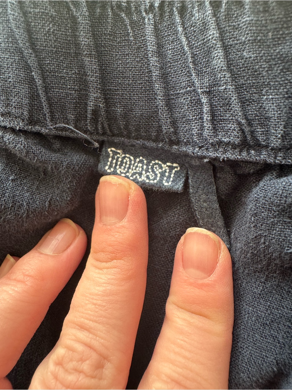 Toast Uk Wide-Leg Linen Pants In Black — image 3 of 4